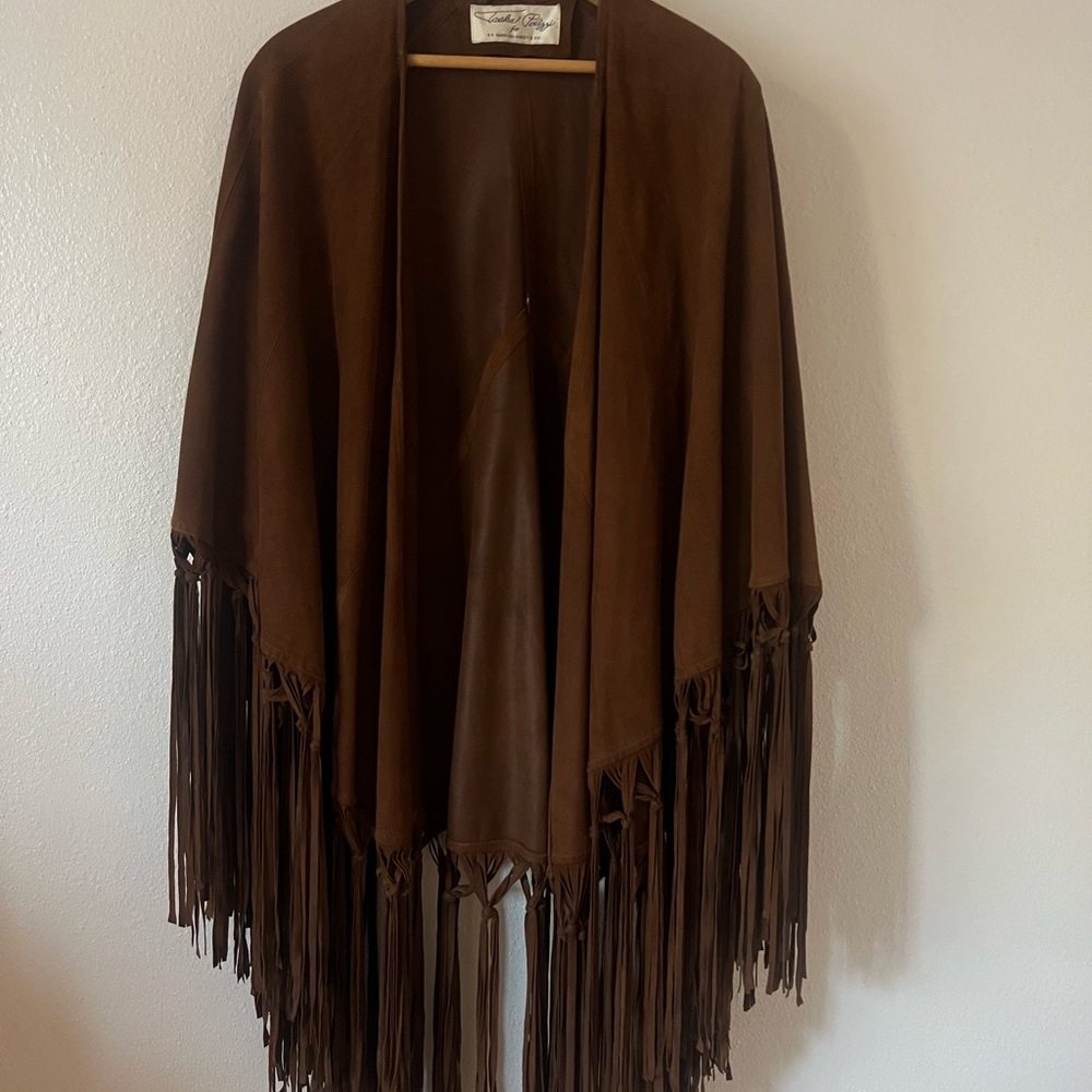 Brown Fringe Women's Cape